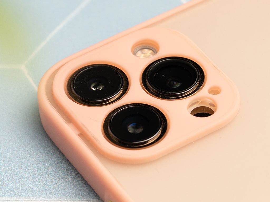 Pevný, gumový obal na iPhone 13 Pro - Růžový - 3